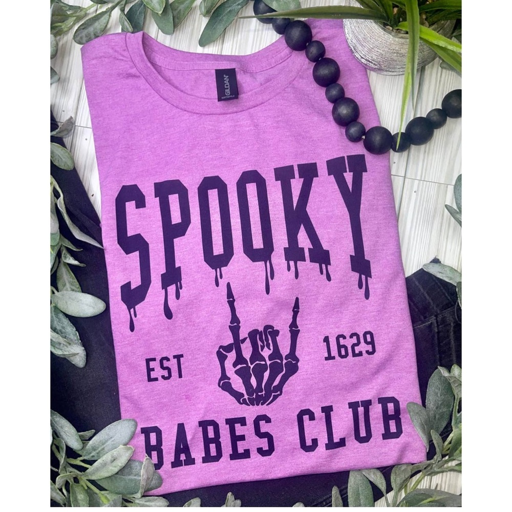 Spooky Babes Club T-Shirt - Purple